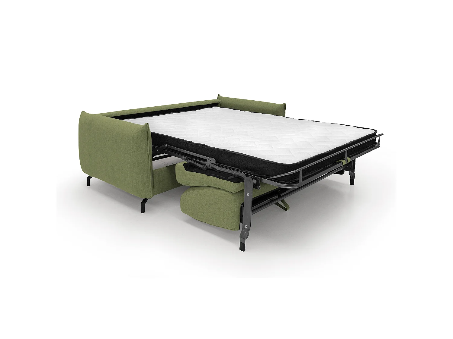 Scarlet Divano letto in tessuto misto cotone impermeabile T19 195 cm (mat.140x197) verde