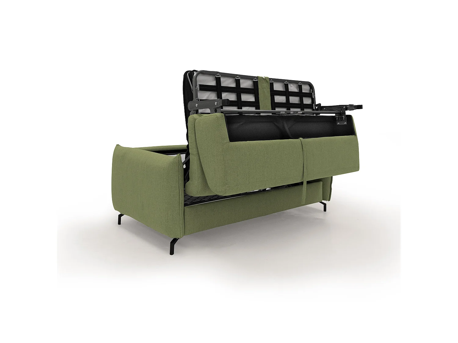 Scarlet Divano letto in tessuto misto cotone impermeabile T19 195 cm (mat.140x197) verde