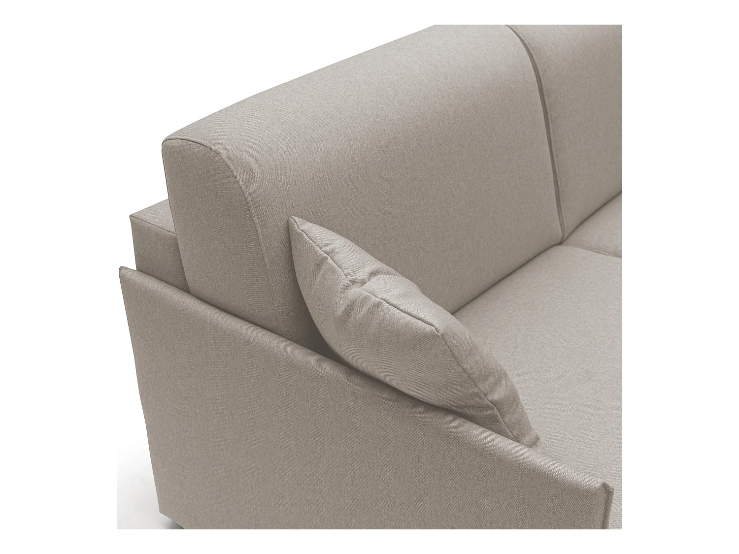 Evans Sofá cama convertible en tela impermeable 189 cm (mat. 160x197) Crema