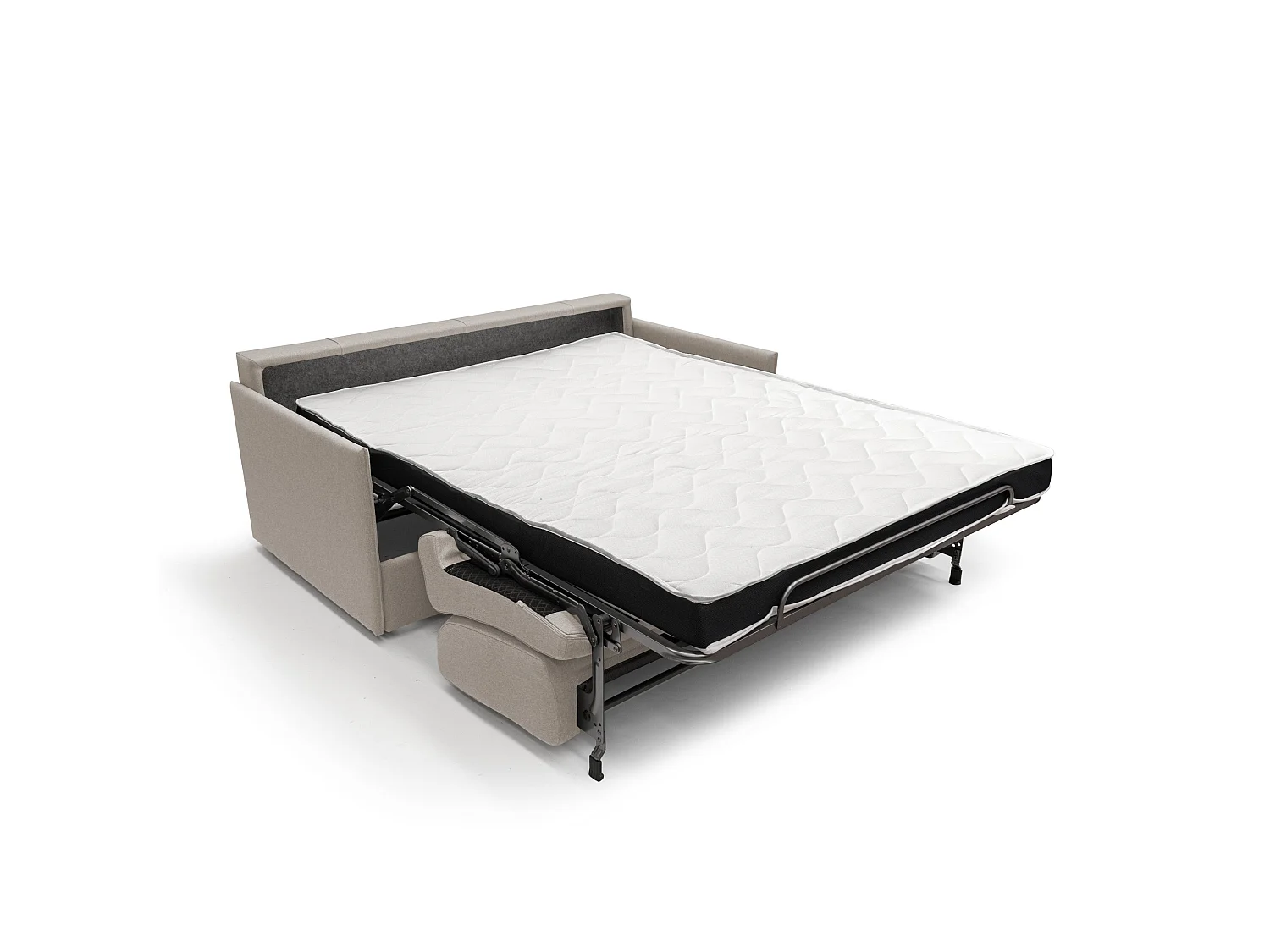 Evans Divano letto matrimoniale in tessuto impermeabile T13 189 cm (mat. 160x197) panna