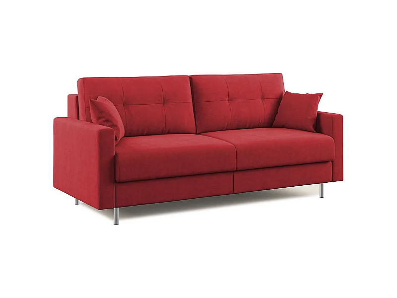 Megan Schlafsofa aus abwaschbarer Mikrofaser T11 188 cm (mat. 140x197) Rot