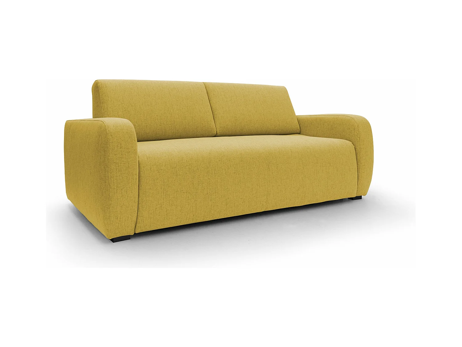 Duna Canapé lit convertible matelas 20 cm en tissu imperméable T03 215 cm (mat. 160x197) jaune