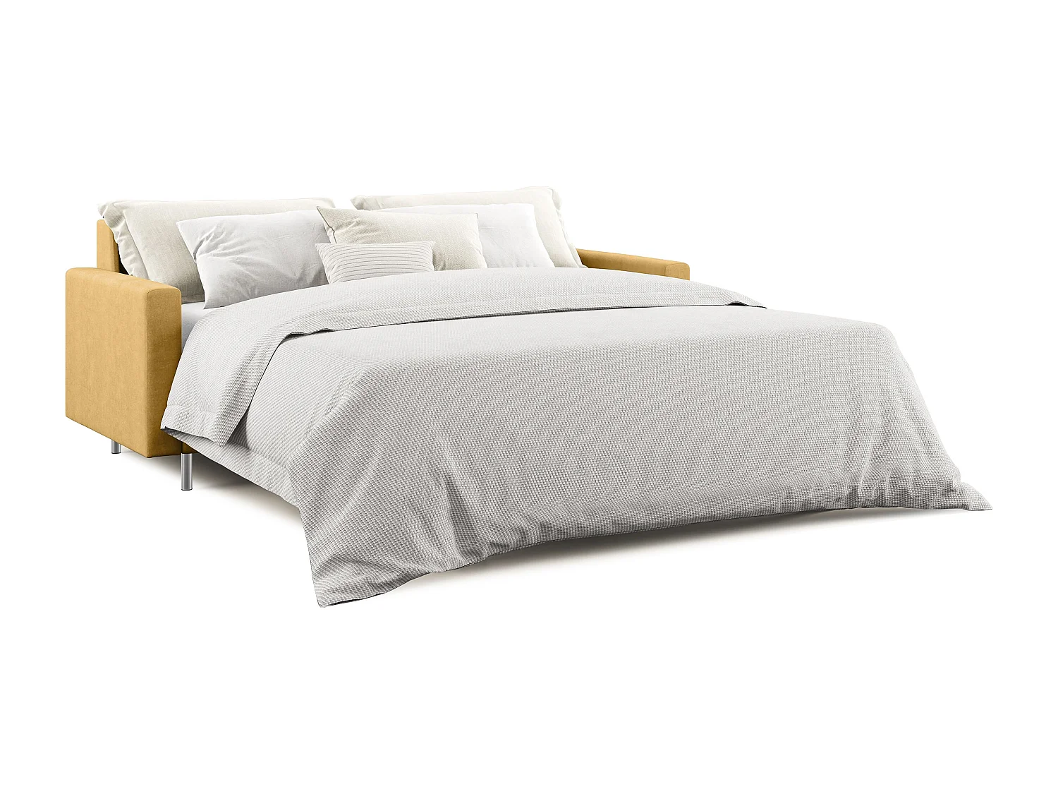 Megan Schlafsofa aus abwaschbarer Mikrofaser T11 188 cm (mat. 140x197) Gelb