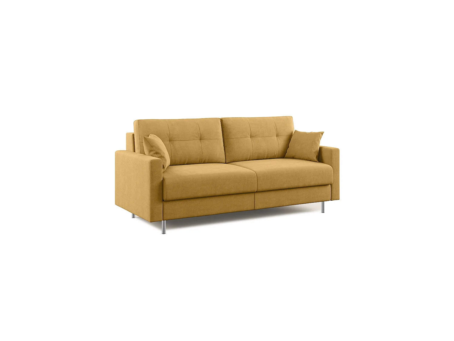 Megan Divano letto matrimoniale in microfibra smacchiabile T11 188 cm (mat. 140x197) giallo