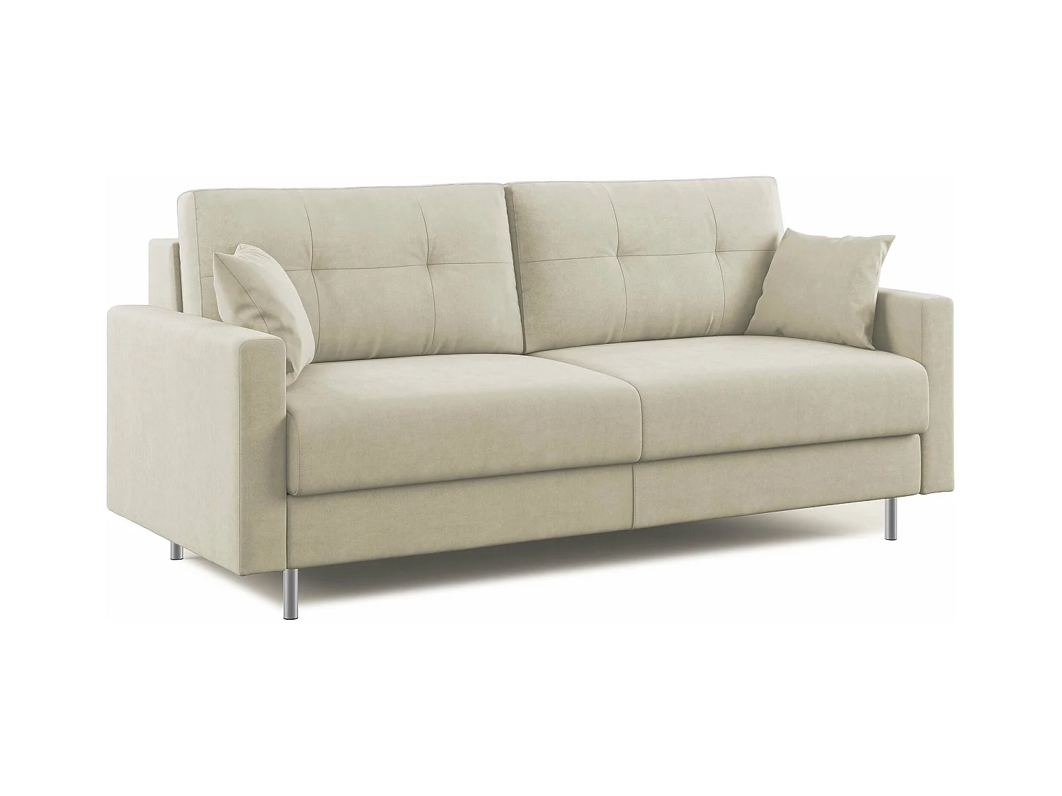 Megan Canapé convertible en microfibre détachable T11 188 cm (mat. 140x197) creme