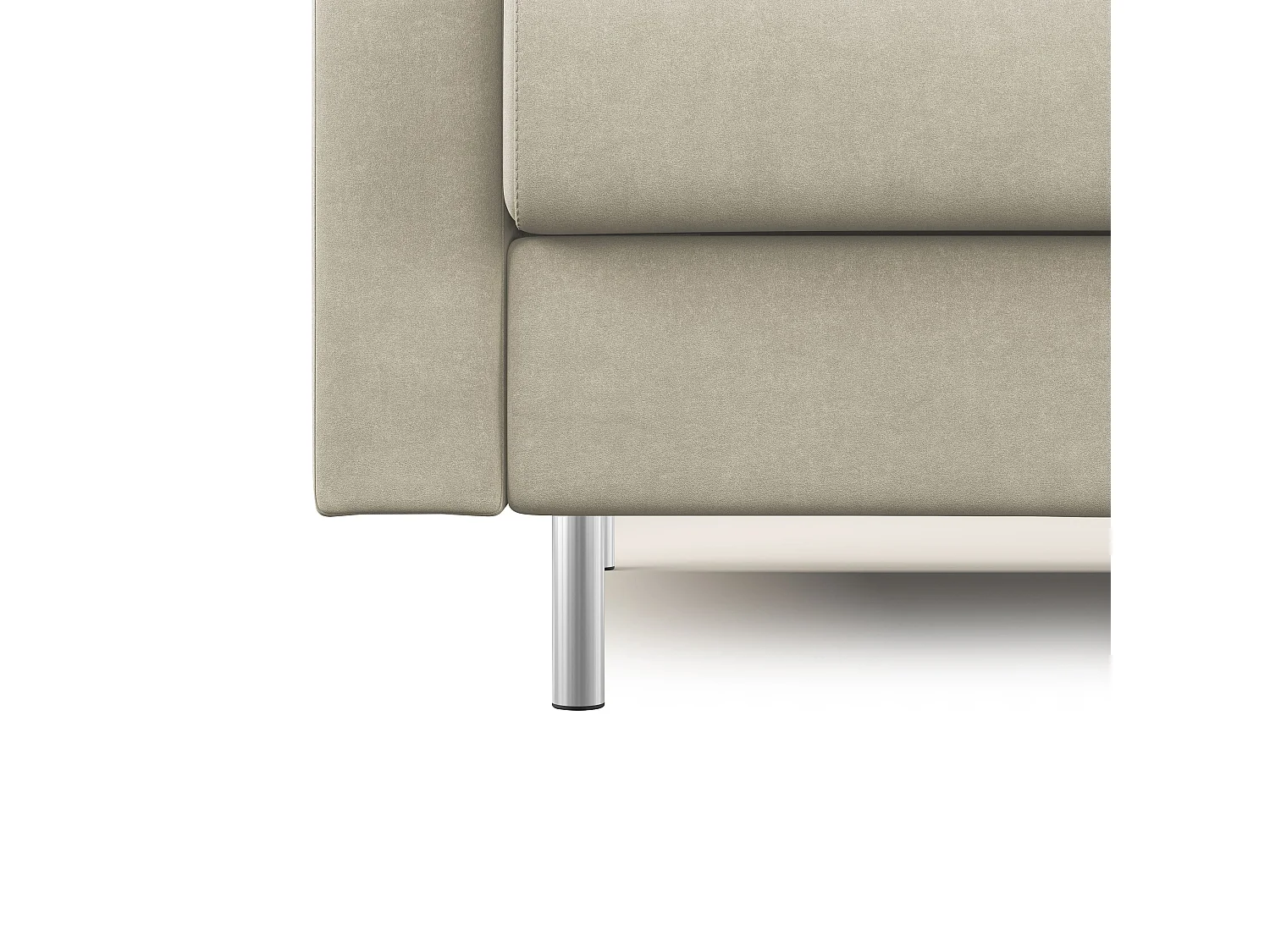 Megan Sofá convertible en microfibra extraíble 188 cm (mat. 140x197) Crema