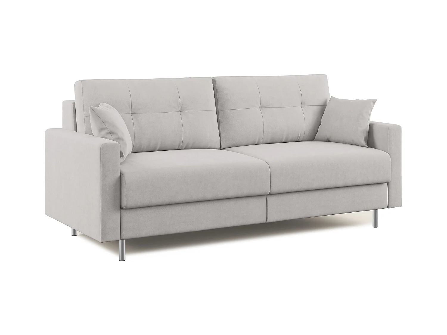 Megan Canapé convertible en microfibre détachable T11 168 cm (mat. 120x197) gris clair