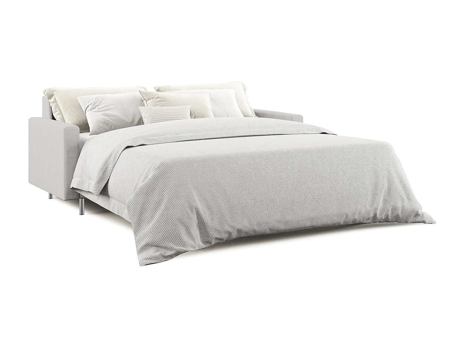 Megan Sofá convertible en microfibra extraíble 168 cm (mat. 120x197) Gris Claro