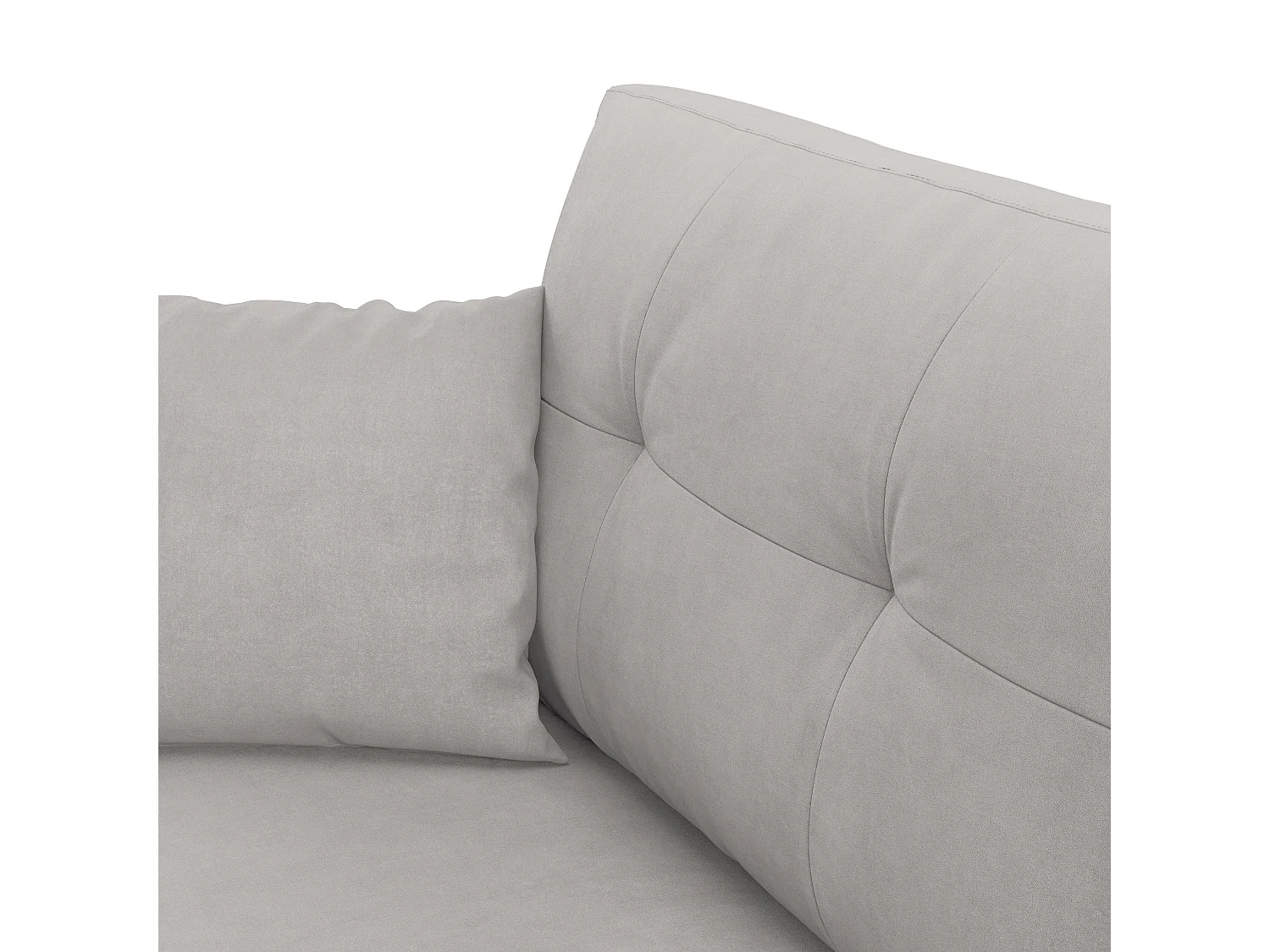 Megan Sofá convertible en microfibra extraíble 168 cm (mat. 120x197) Gris Claro