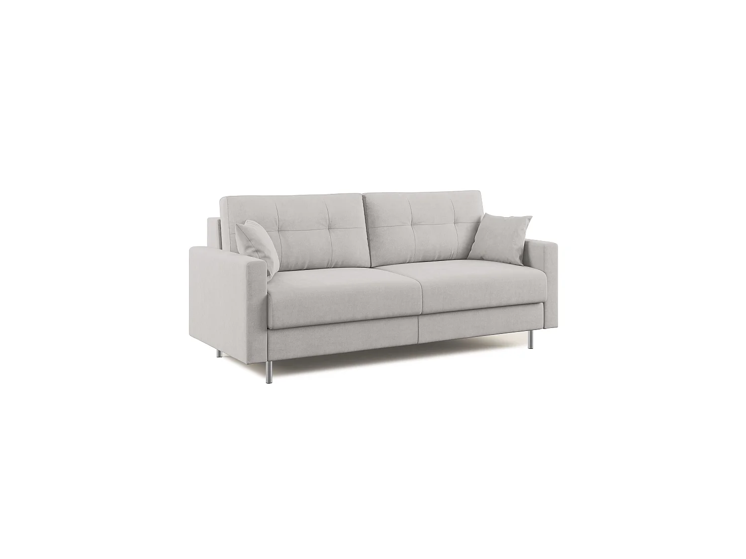 Megan Divano letto matrimoniale in microfibra smacchiabile T11 168 cm (mat. 120x197) grigio chiaro