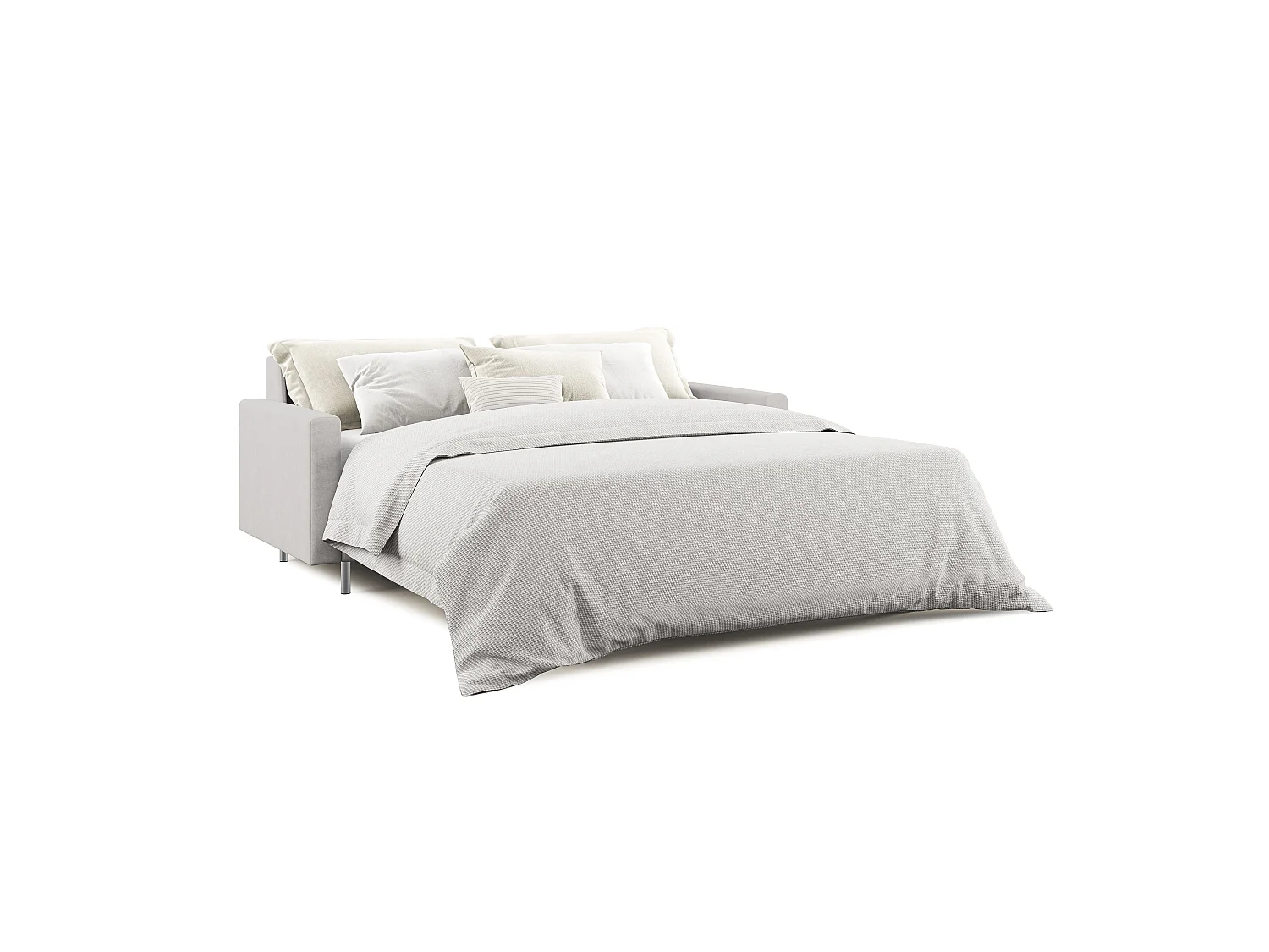 Megan Divano letto matrimoniale in microfibra smacchiabile T11 168 cm (mat. 120x197) grigio chiaro