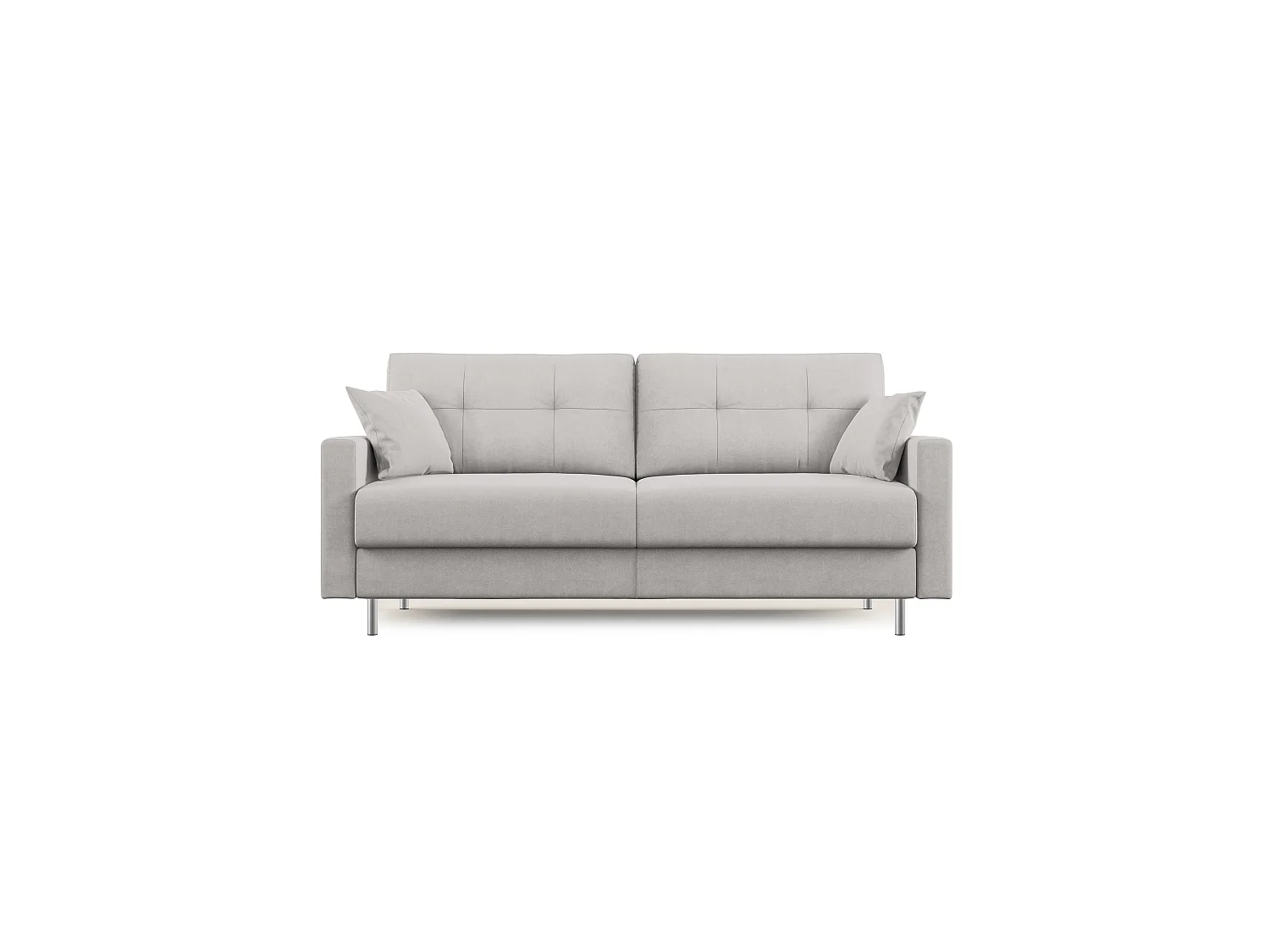 Megan Divano letto matrimoniale in microfibra smacchiabile T11 168 cm (mat. 120x197) grigio chiaro