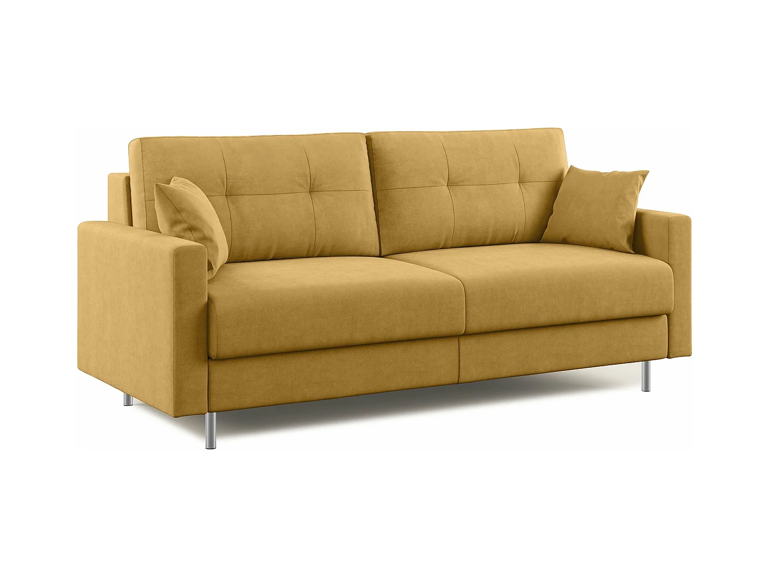 Megan Canapé convertible en microfibre détachable T11 168 cm (mat. 120x197) jaune