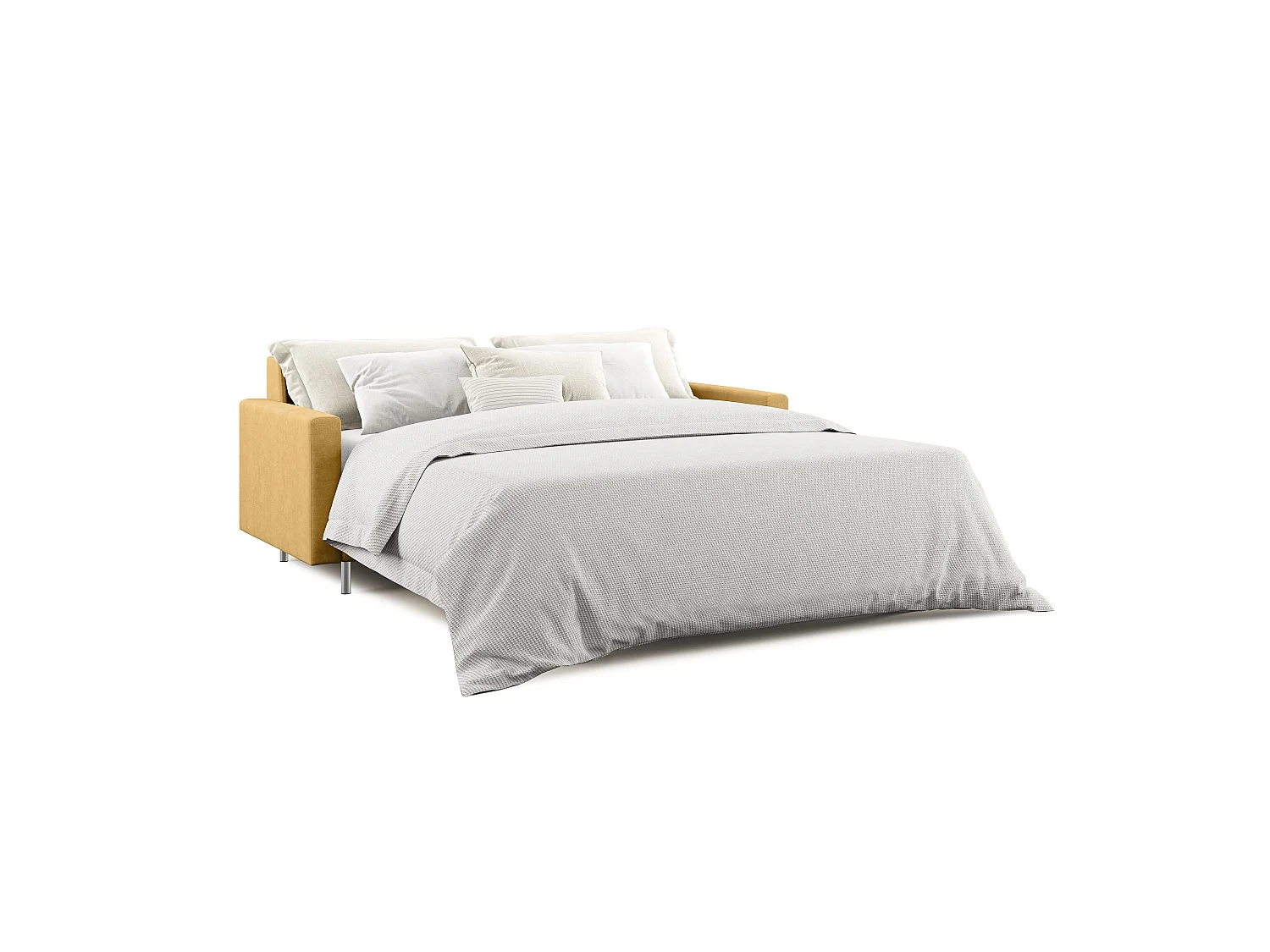Megan Divano letto matrimoniale in microfibra smacchiabile T11 168 cm (mat. 120x197) giallo