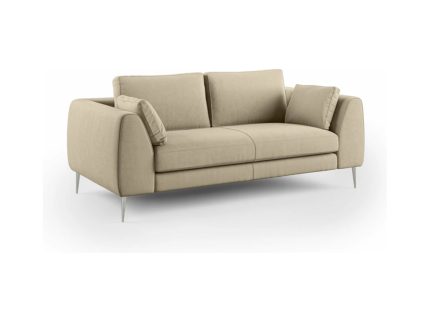 Plano Canapé moderne en microfibre technique détachable T11 196 cm beige