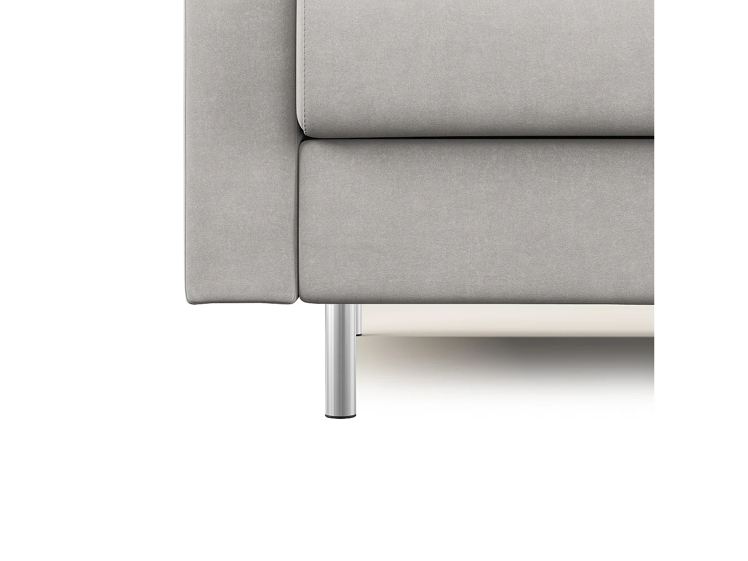 Megan Sofá convertible en microfibra extraíble 208 cm (mat. 160x197) Gris Claro