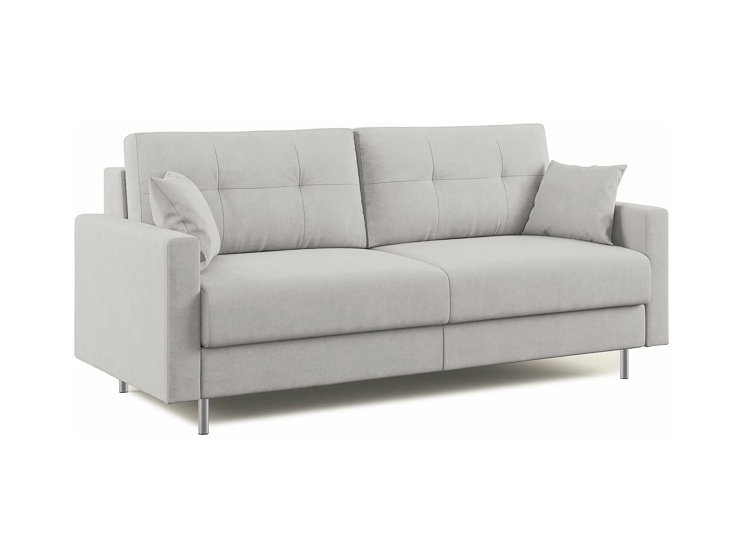 Megan Canapé convertible en microfibre détachable T11 208 cm (mat. 160x197) gris clair