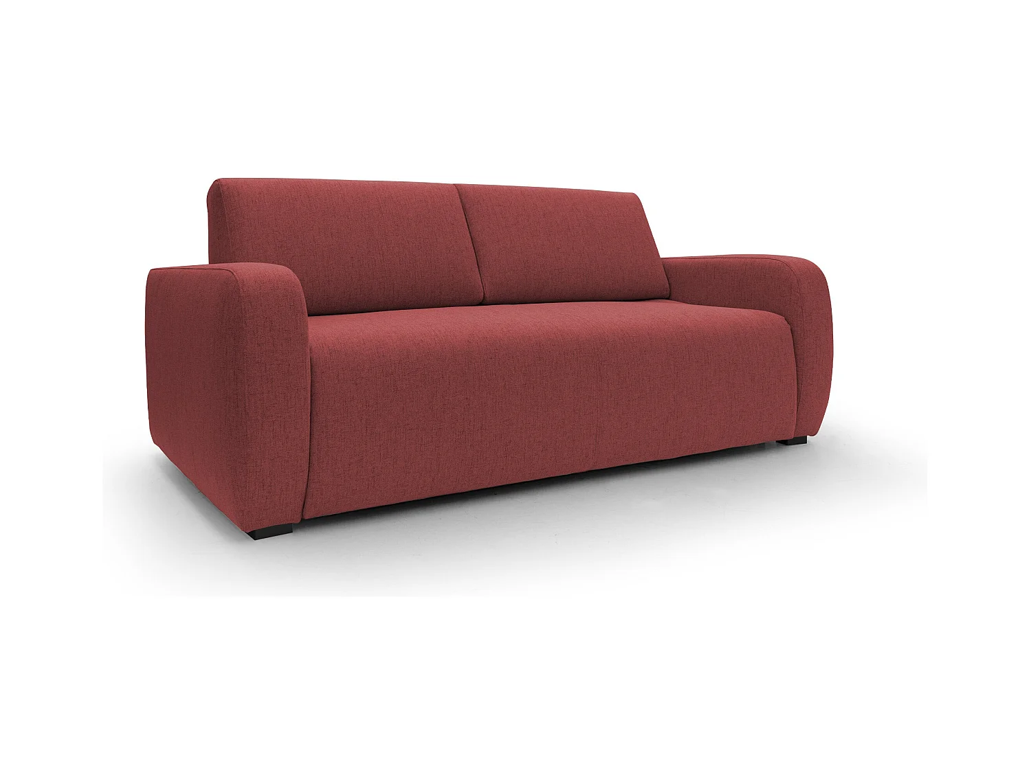 Duna Canapé lit convertible matelas 20 cm en tissu imperméable T03 215 cm (mat. 160x197) rouge