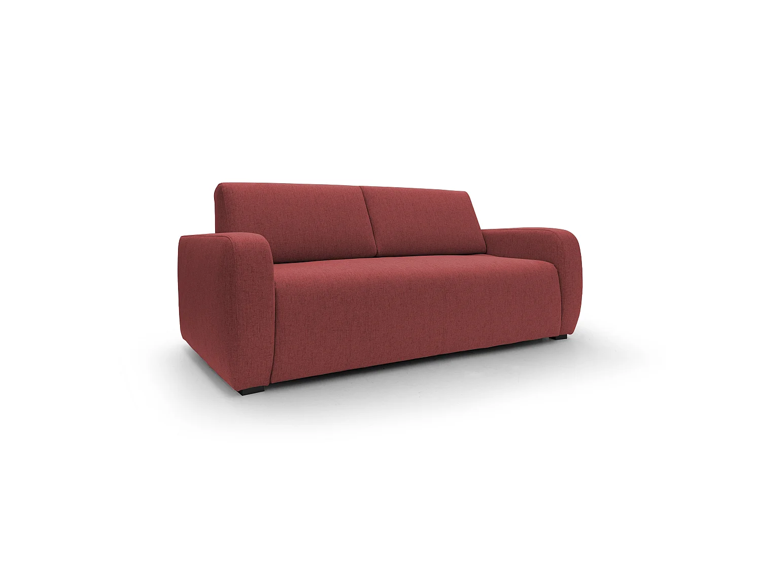 Duna Divano letto matrimoniale con materasso 20 cm in tessuto impermeabile T03 215 cm (mat. 160x197) rosso