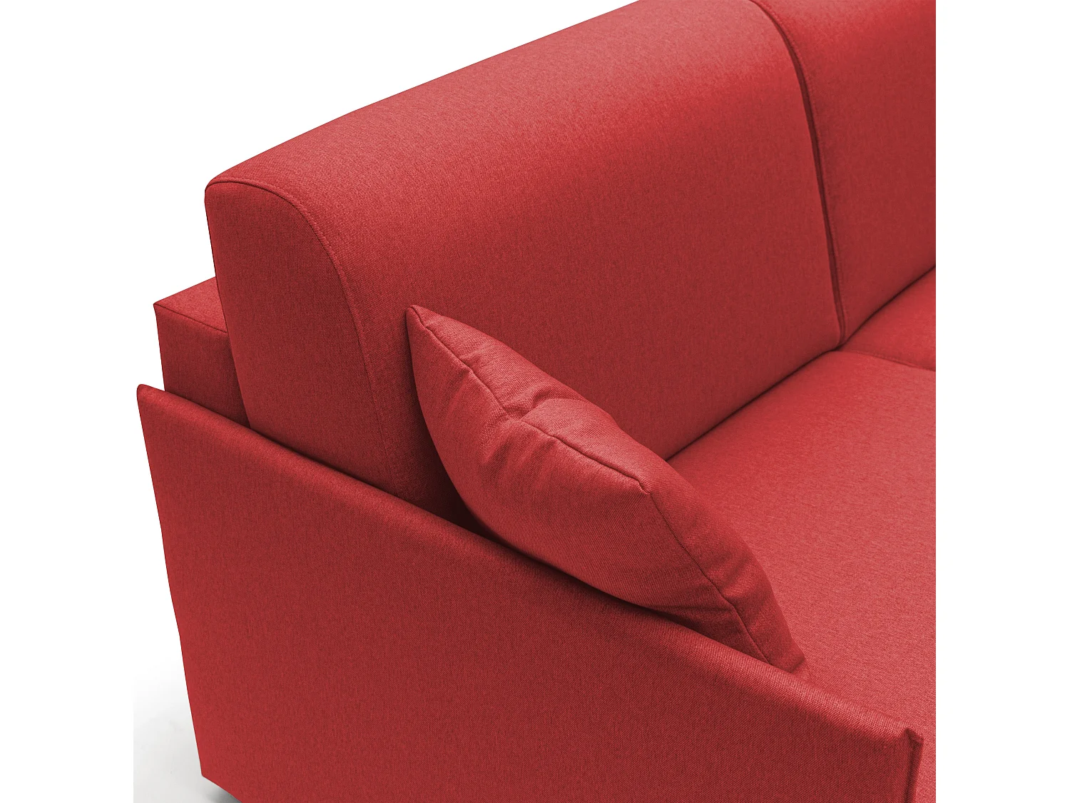 Evans Sofá cama convertible en tela impermeable 169 cm (mat. 140x197) Rojo