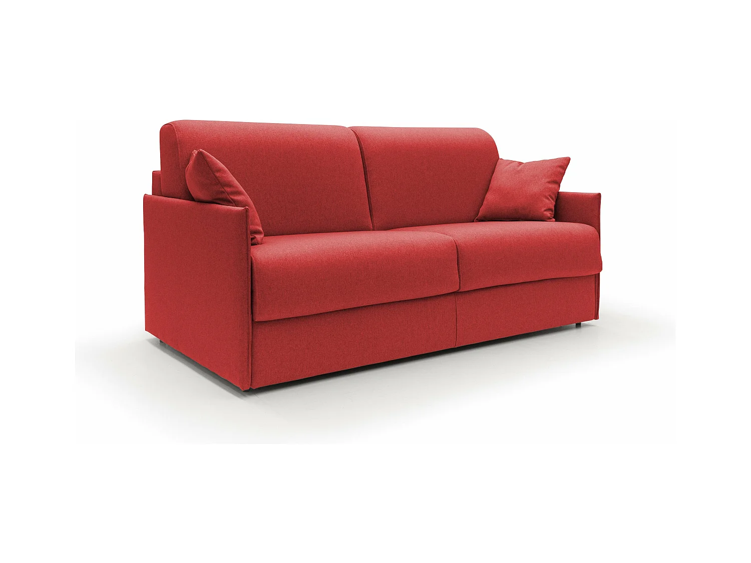 Evans Canapé lit convertible en tissu imperméable T13 169 cm (mat. 140x197)  rouge