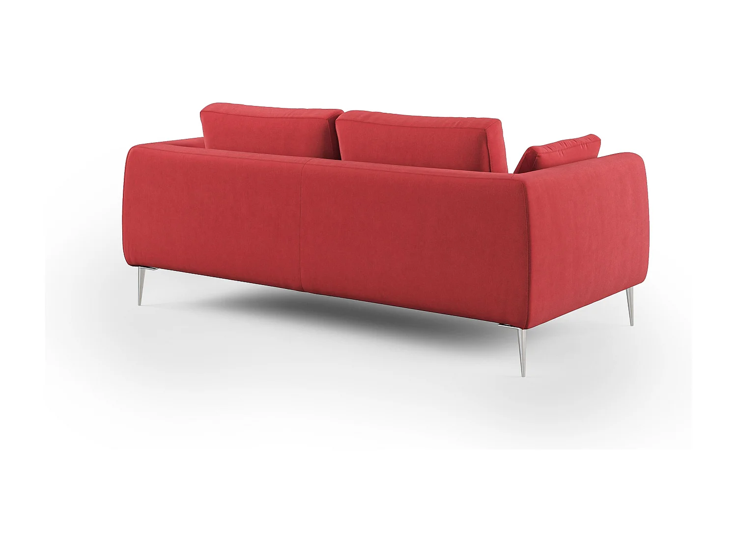 Plano Canapé moderne en microfibre technique détachable T11 216 cm rouge