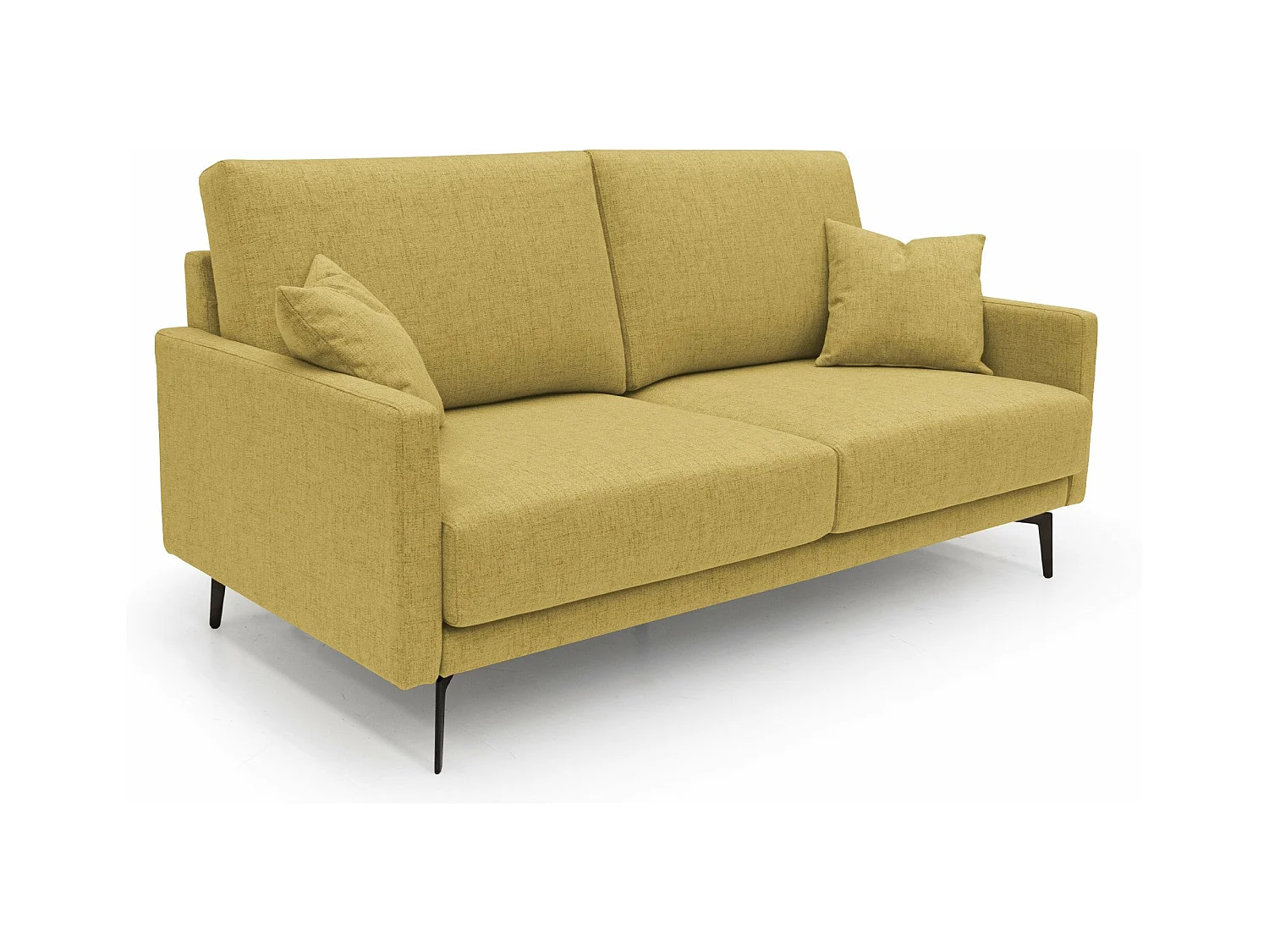 Saturno Canapé moderne en tissu doux imperméable T03 140 cm jaune