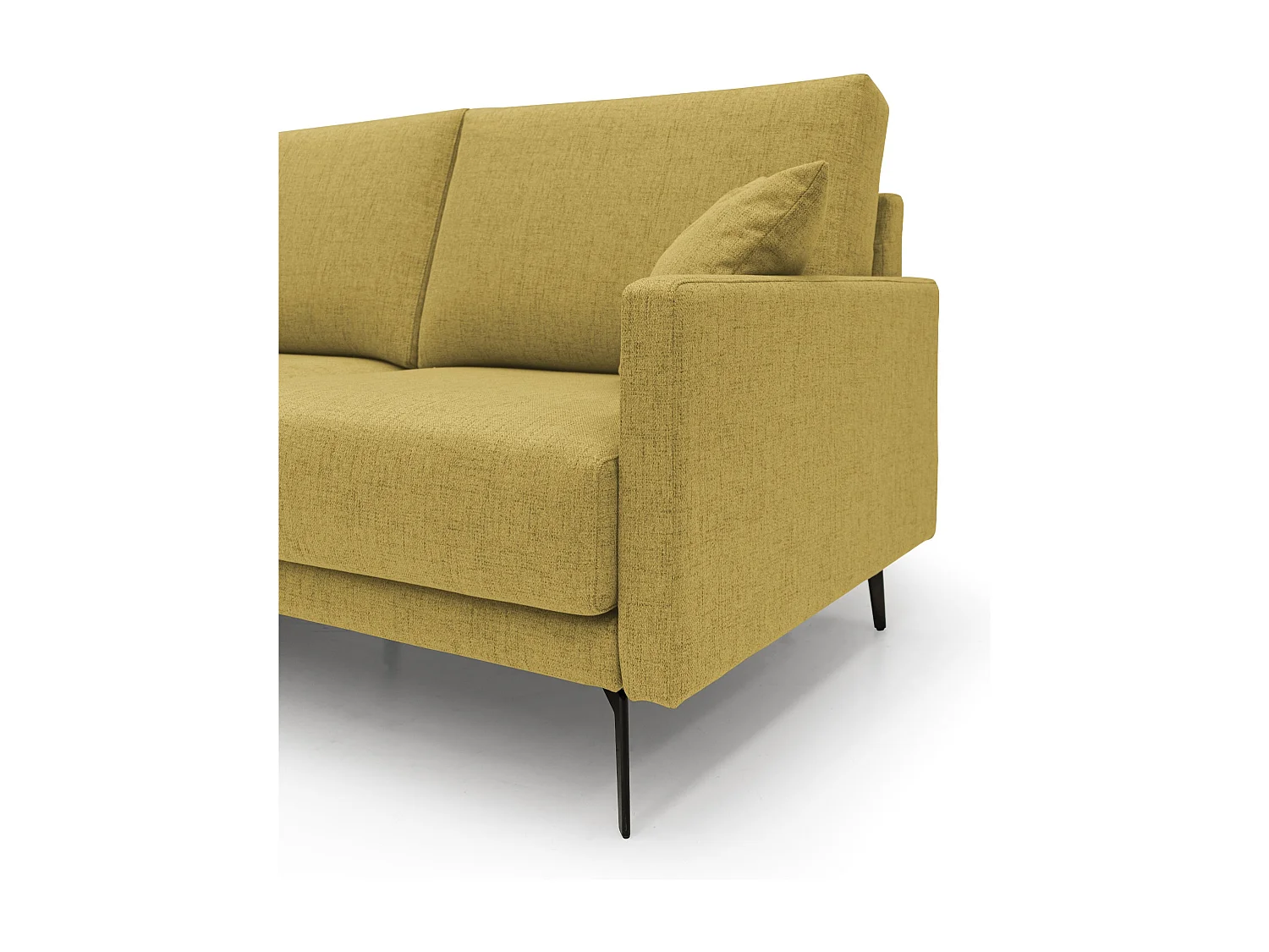 Saturno modernes Sofa aus weichem wasserfestem Stoff T03 140 cm gelb