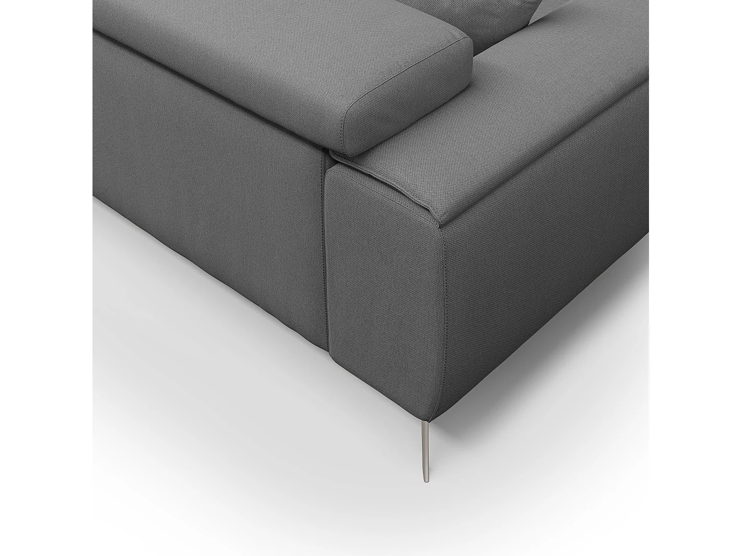 Fusion Sofa mit Schiebesitzen aus abwaschbarem Stoff T05 185 cm anthrazit
