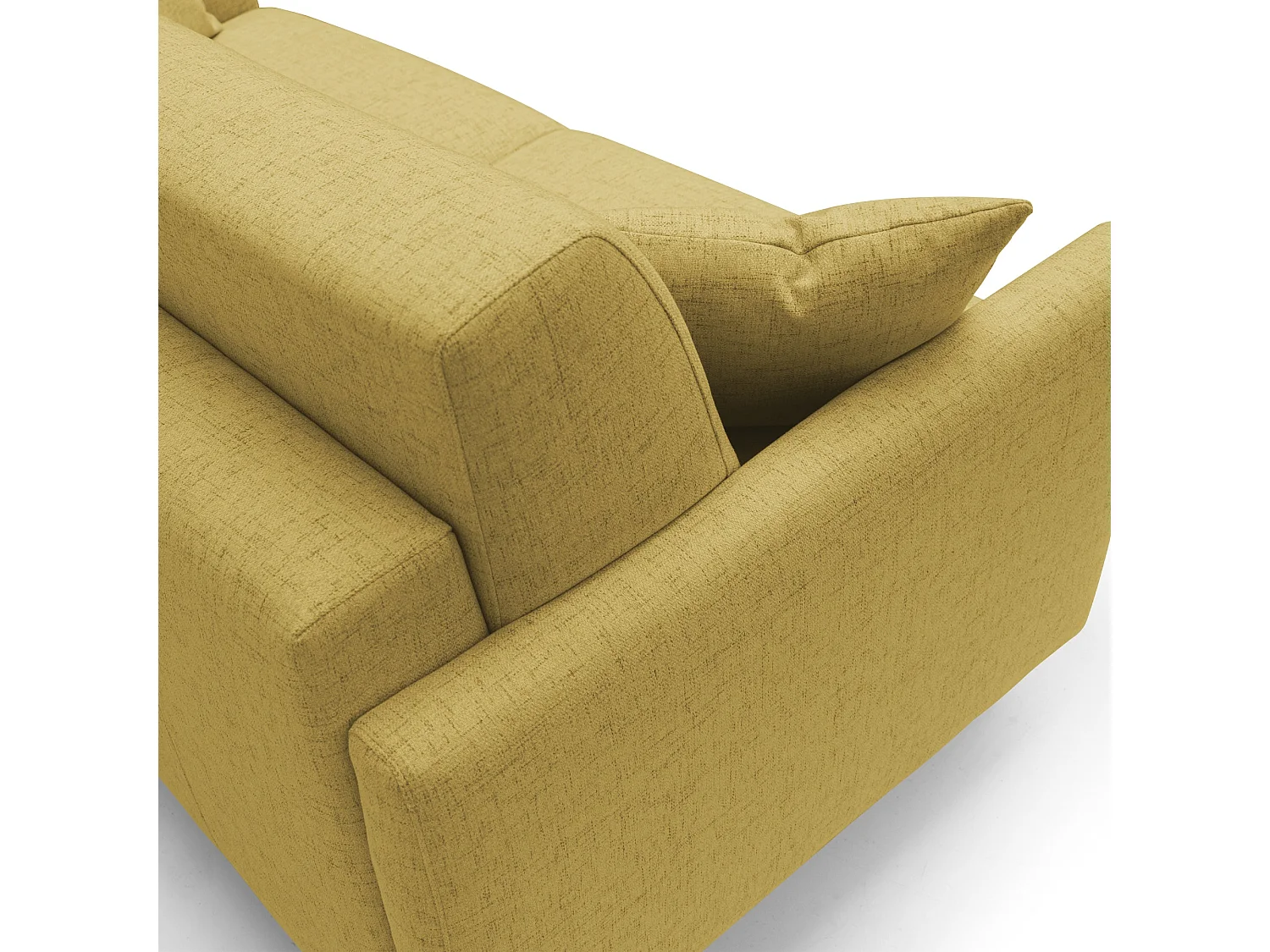 Edgar Sofá cama convertible en tela FELIS impermeable 200 cm (mat. 160x197) Amarillo