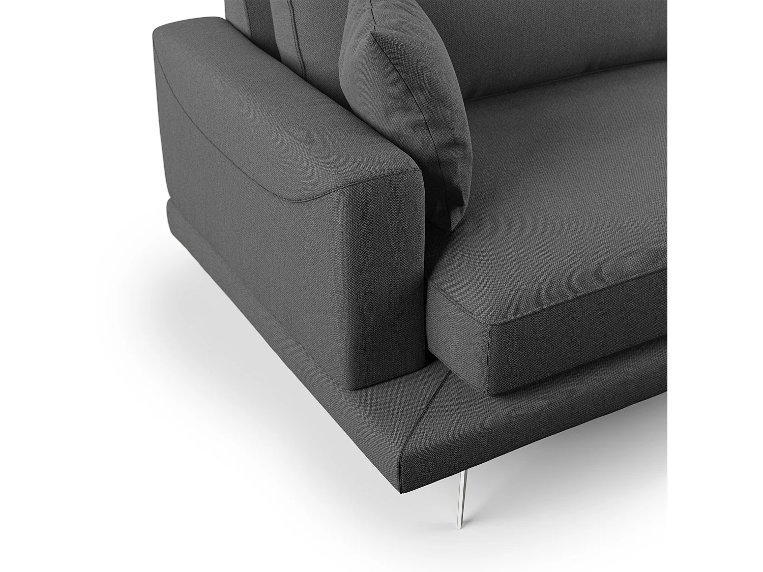 Dorian modernes Sofa aus weichem, schmutzabweisendem Stoff T05 218 cm anthrazit