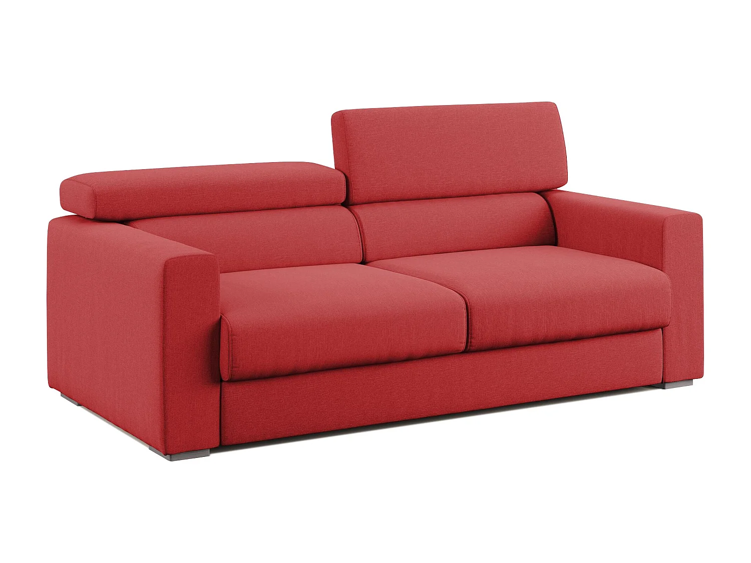 Dylan Sofa mit Bettkastenauszug aus wasserfestem, Baumwollartigem Stoff T13 158 cm rot