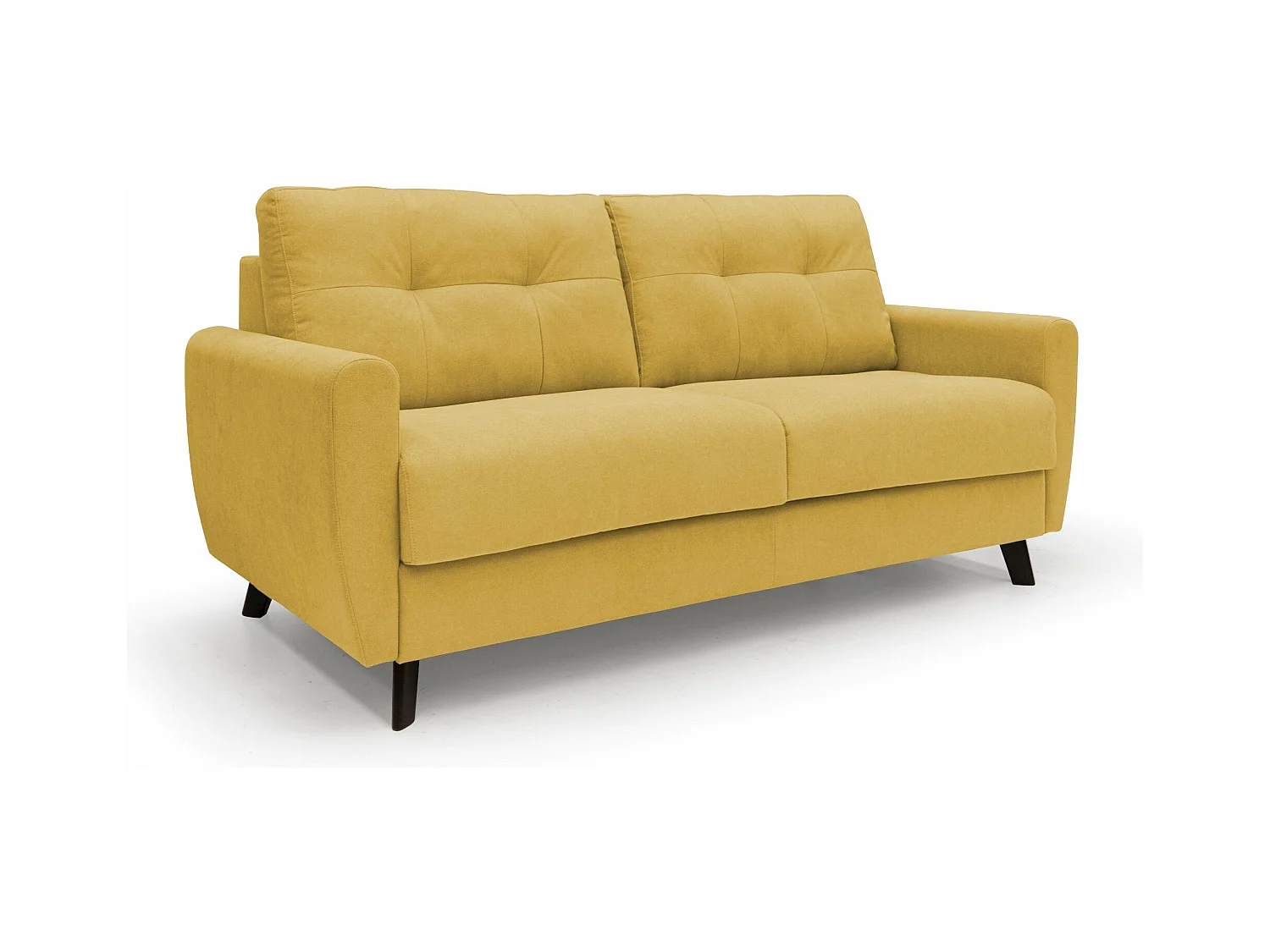 Callisto Canapé lit convertible en tissu doux imperméable T02 188 cm (mat. 140x197) jaune