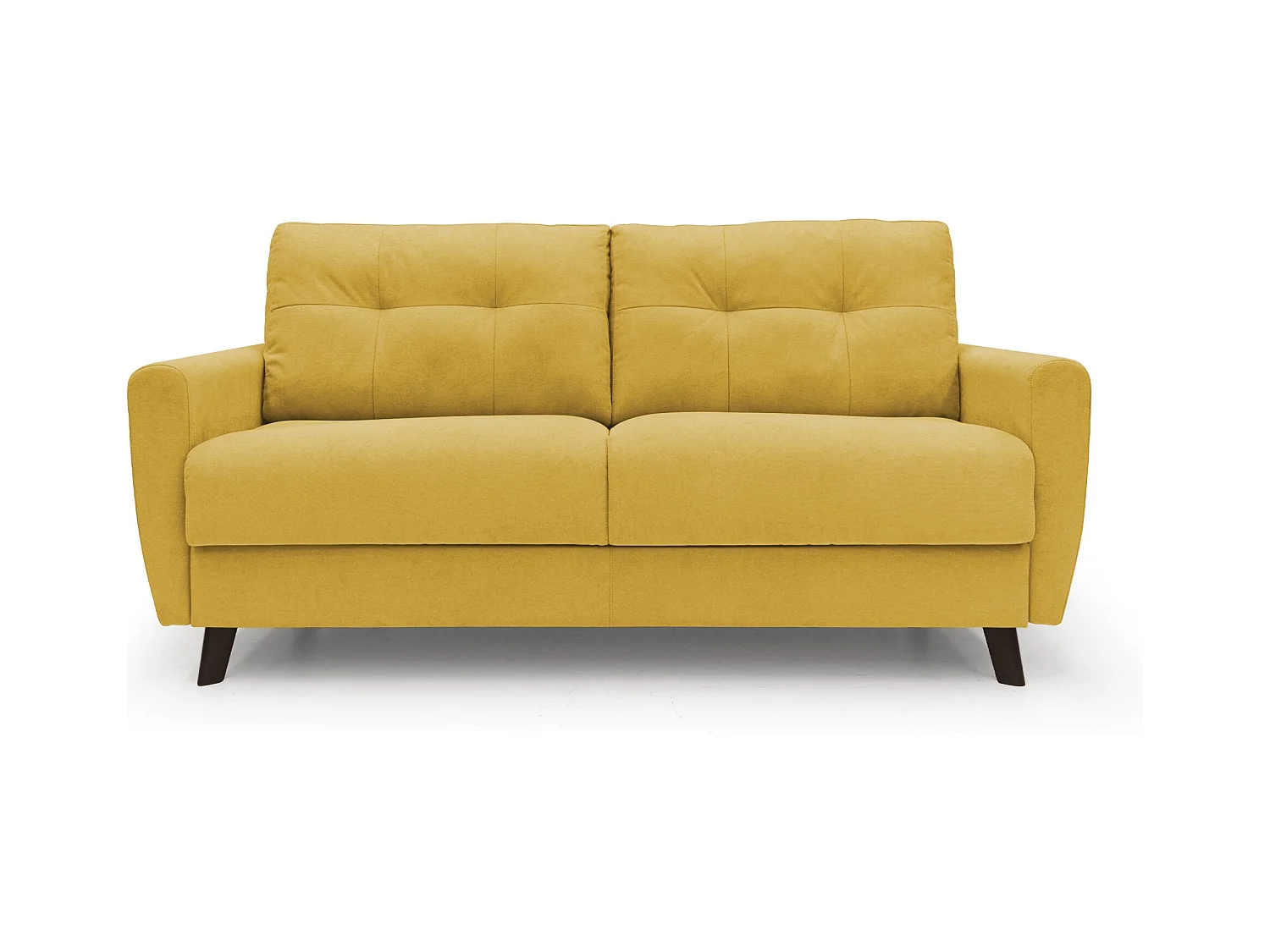 Callisto Schlafsofa aus weichem, wasserfestem Stoff T02 188 cm (mat. 140x197) gelb
