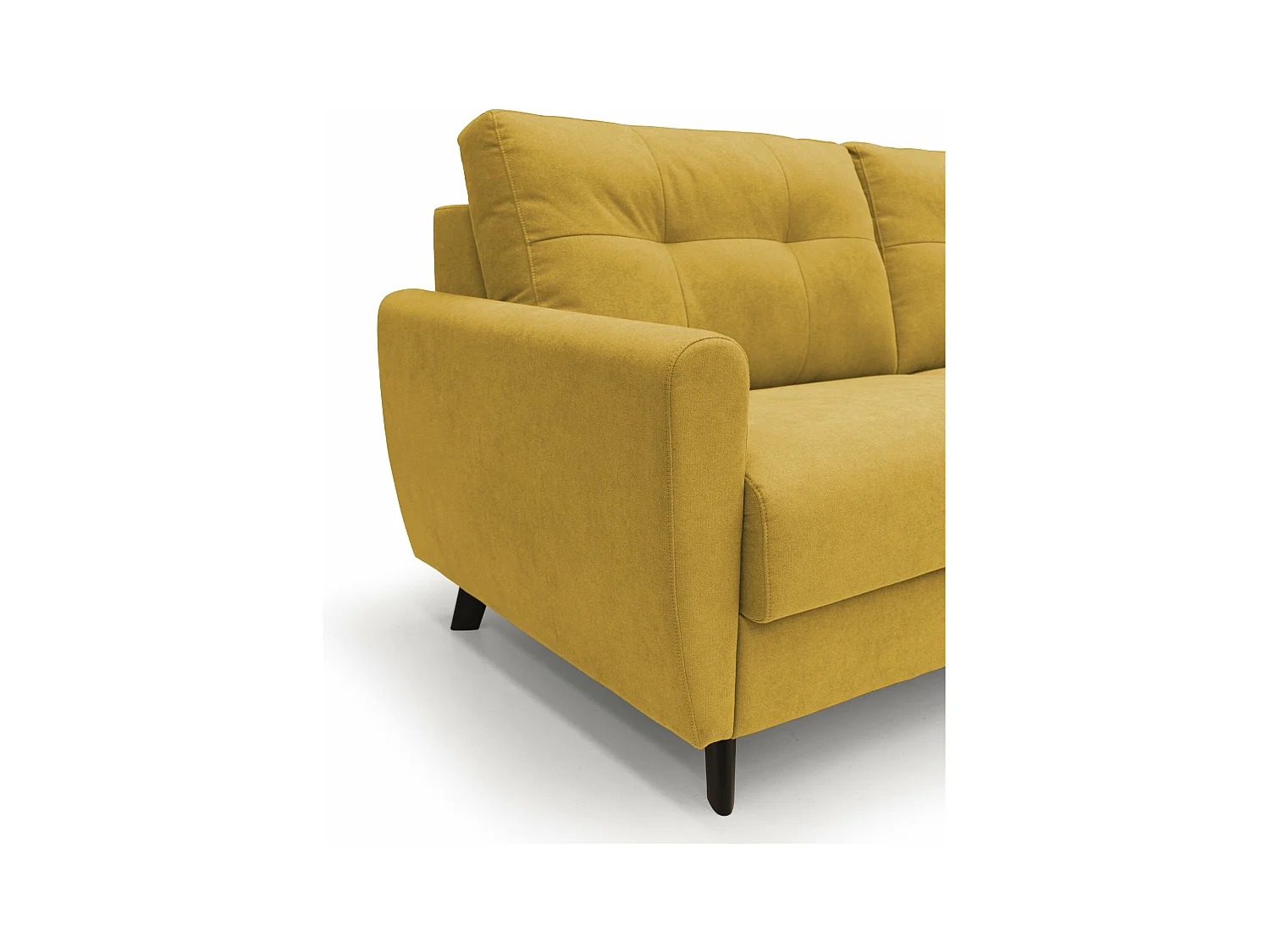 Callisto Schlafsofa aus weichem, wasserfestem Stoff T02 188 cm (mat. 140x197) gelb