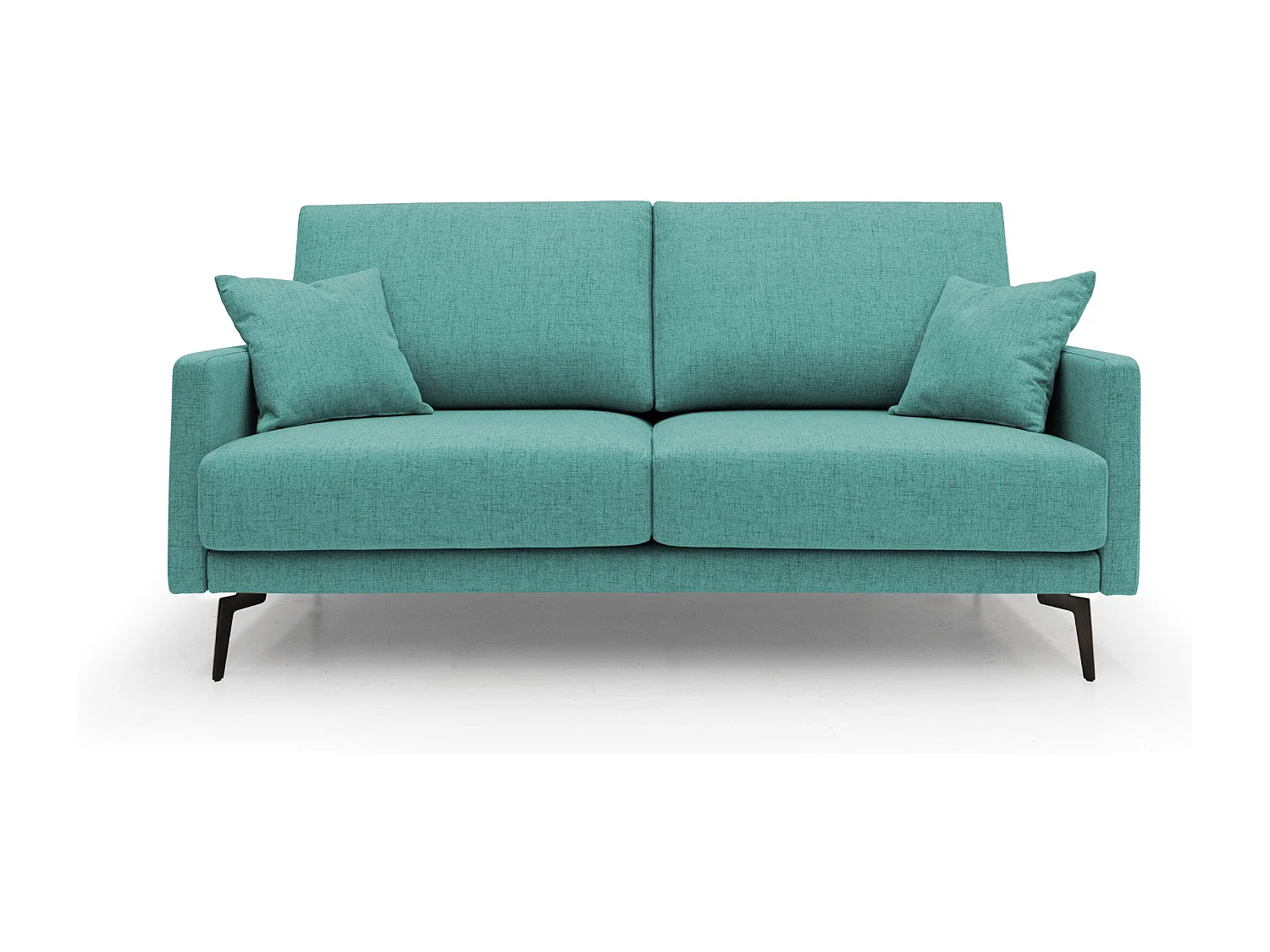 Saturno modernes Sofa aus weichem wasserfestem Stoff T03 140 cm aquamarin