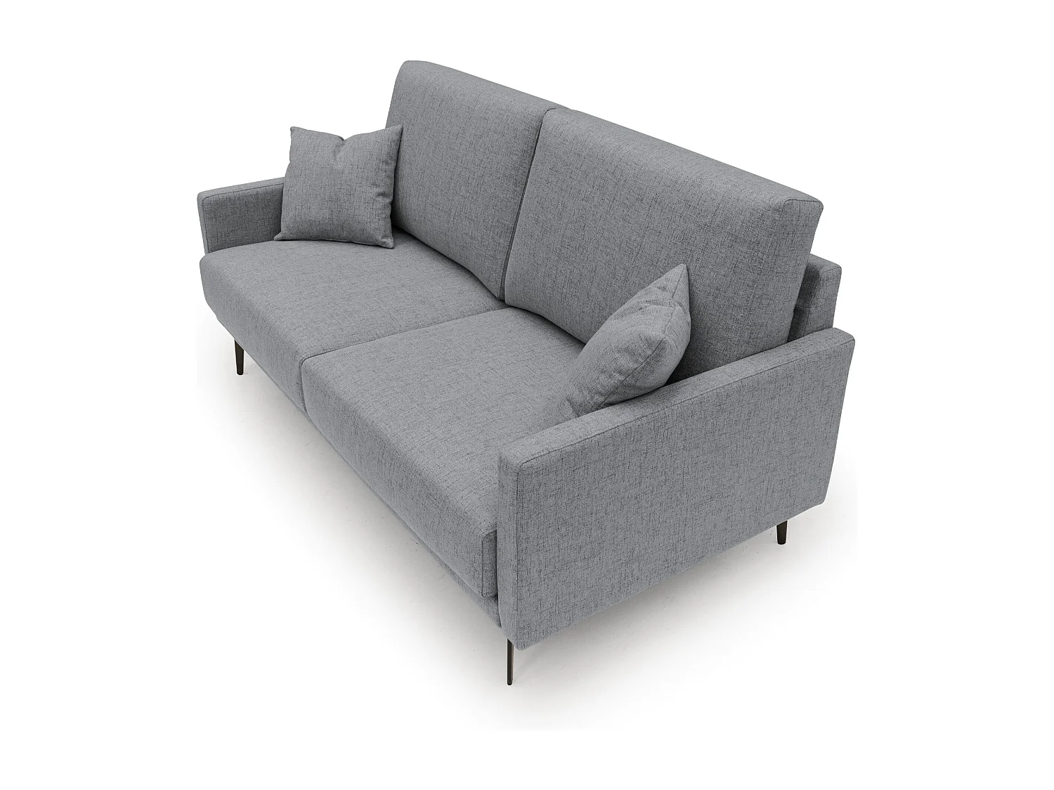 Saturno modernes Sofa aus weichem wasserfestem Stoff T03 140 cm grau