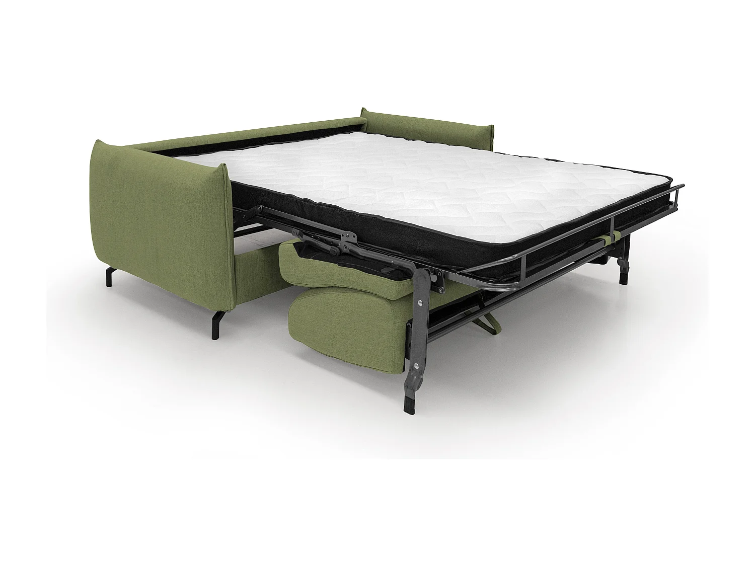 Scarlet Divano letto in tessuto misto cotone impermeabile T19 175 cm (mat.120x197) verde