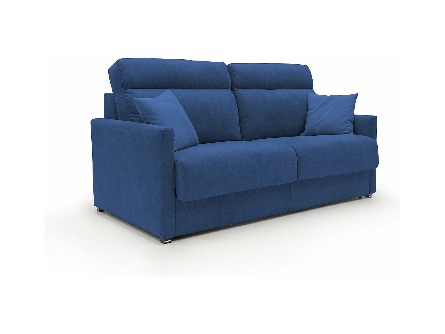Margot Canapé lit convertible en tissu doux imperméable T02 176 cm (mat. 140x197) bleu