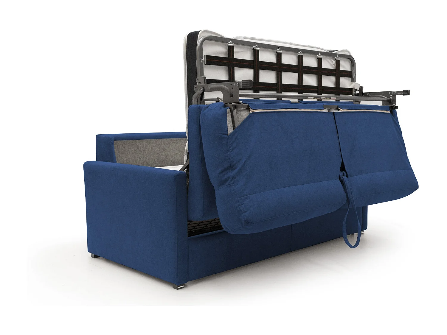 Margot Sofá cama convertible en tela suave impermeable 176 cm (mat. 140x197) Azul