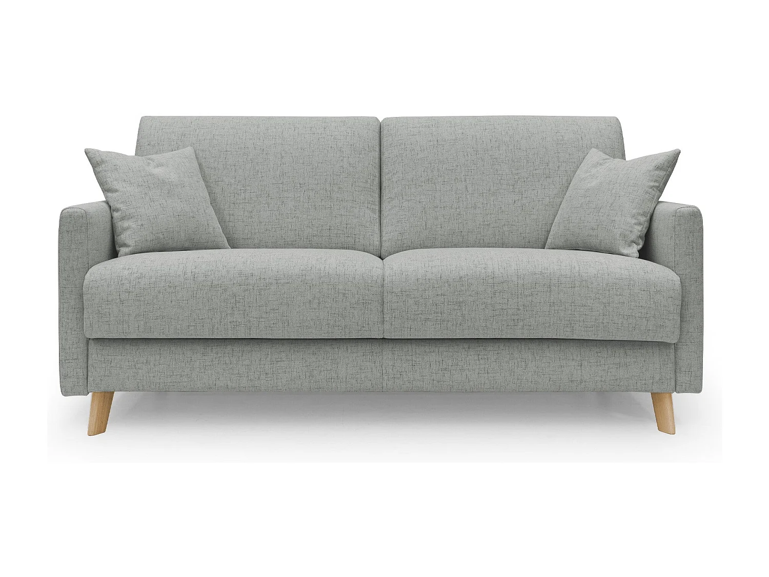 Edgar Schlafsofa aus wasserfestem felis Stoff T03 200 cm (mat. 160x197) hellgrau