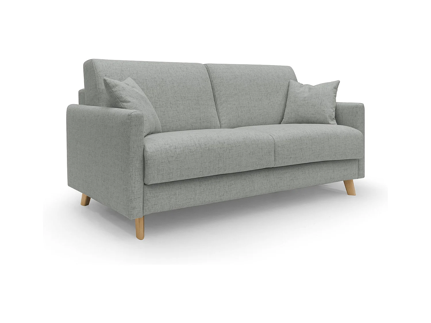 Edgar Canapé lit convertible en tissu FELIS imperméable T03 200 cm (mat. 160x197) gris clair