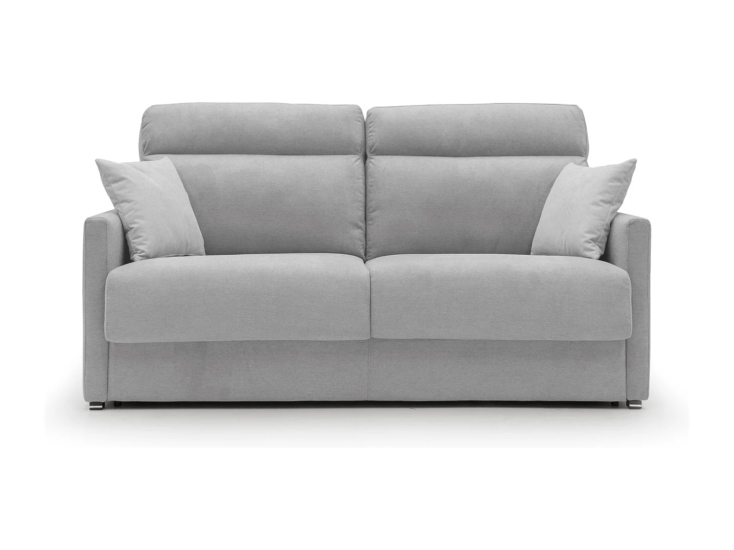 Margot Canapé lit convertible en tissu doux imperméable T02 196 cm (mat. 160x197) gris clair