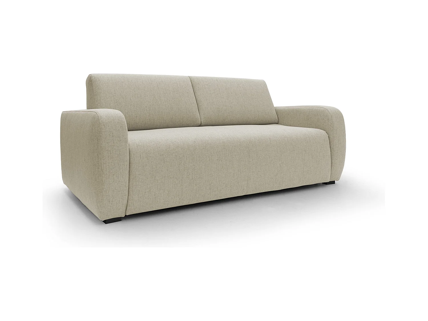 Duna Canapé lit convertible matelas 20 cm en tissu imperméable T03 195 cm (mat. 140x197) beige