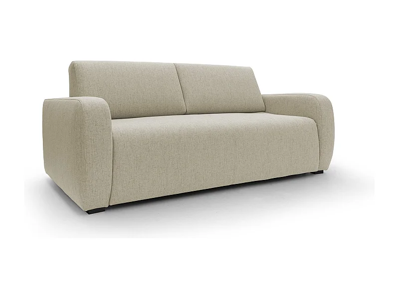 Duna Canapé lit convertible matelas 20 cm en tissu imperméable T03 195 cm (mat. 140x197) beige