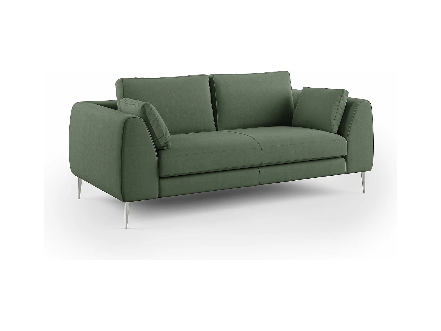 Plano Canapé moderne en microfibre technique détachable T11 196 cm vert