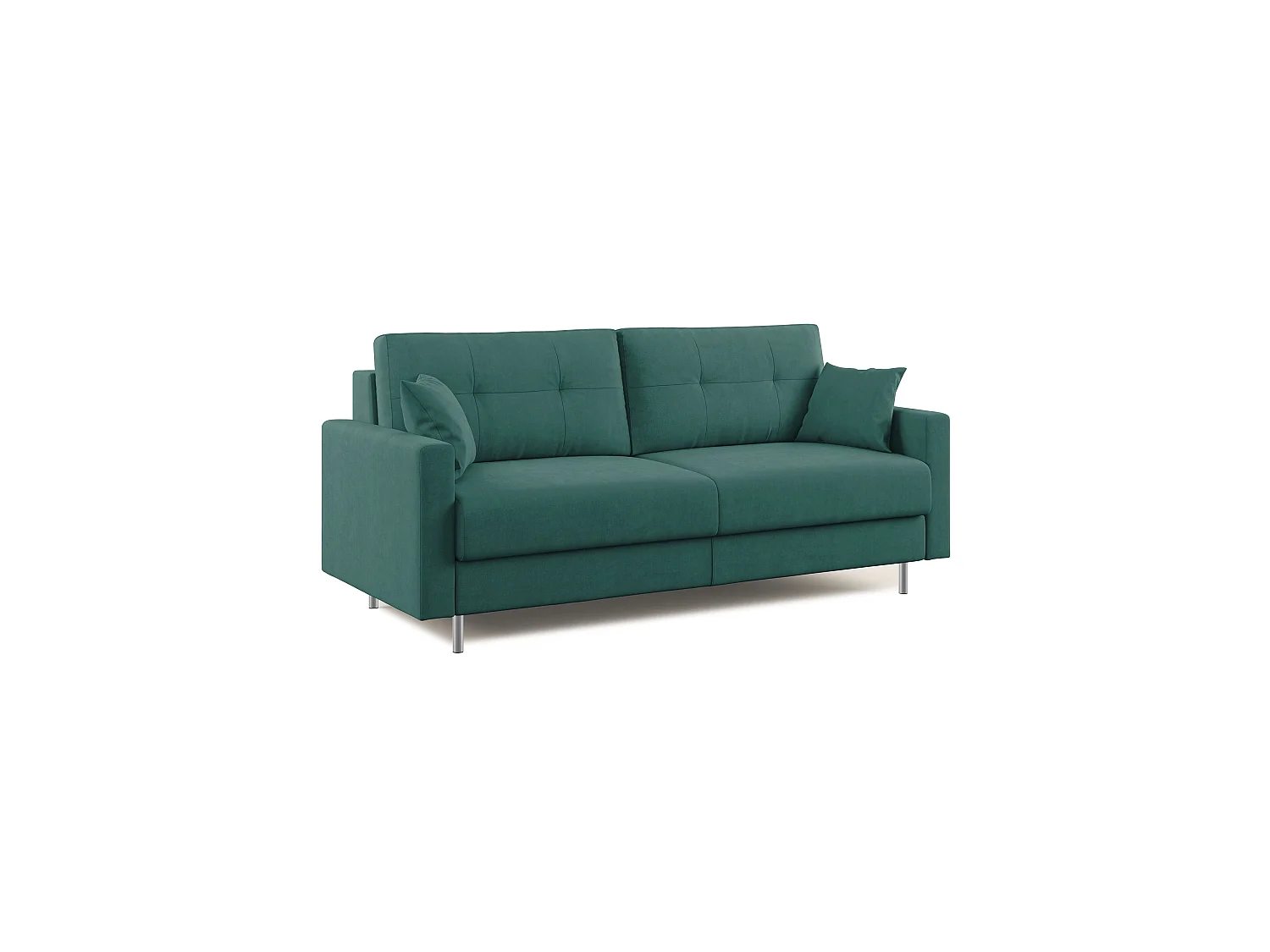 Megan Canapé convertible en microfibre détachable T11 168 cm (mat. 120x197) bleu canard
