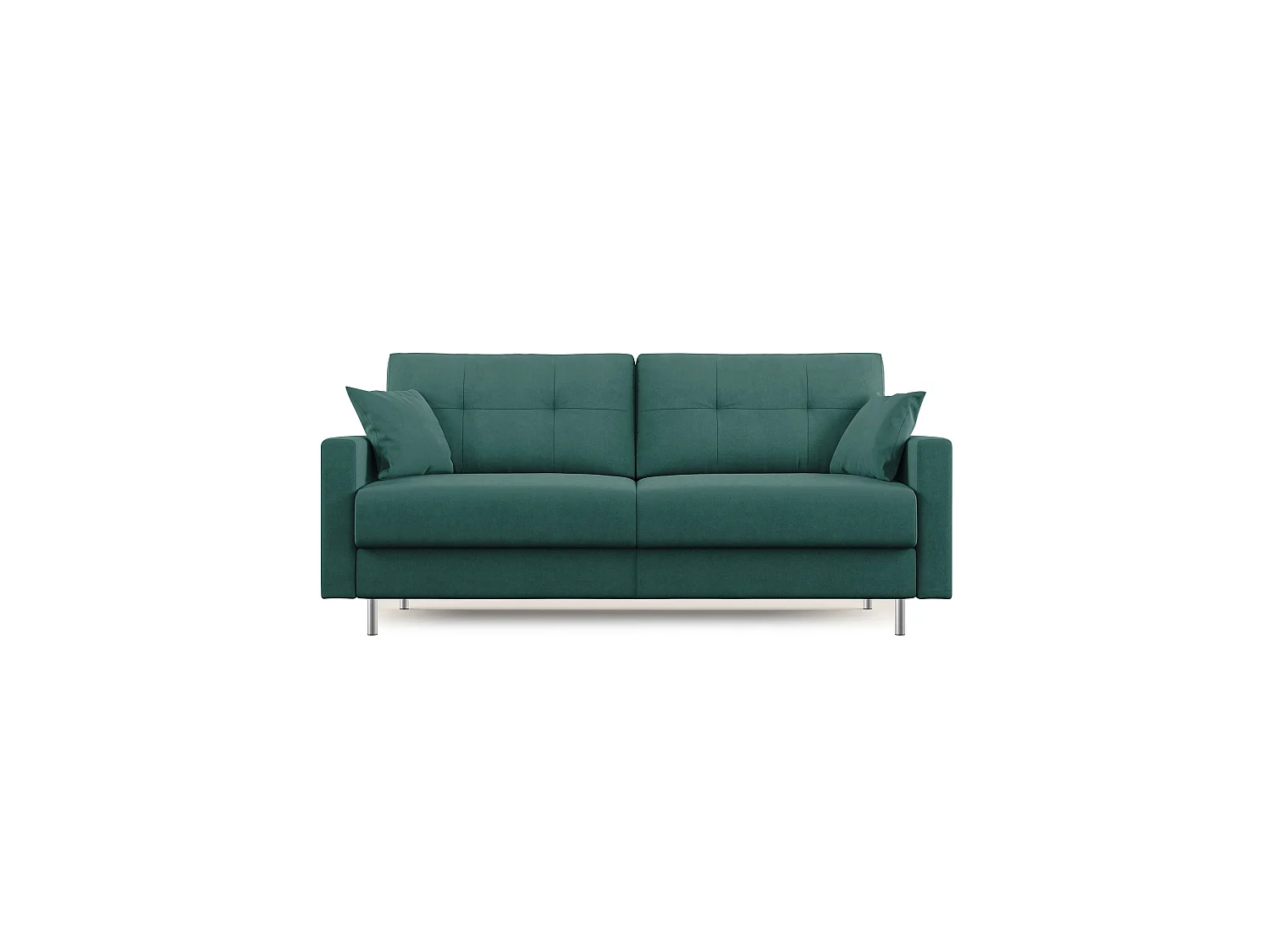 Megan Canapé convertible en microfibre détachable T11 168 cm (mat. 120x197) bleu canard