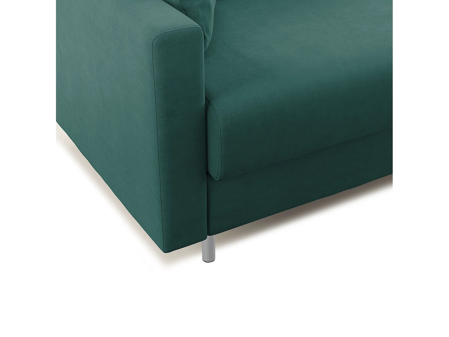 Megan Canapé convertible en microfibre détachable T11 168 cm (mat. 120x197) bleu canard
