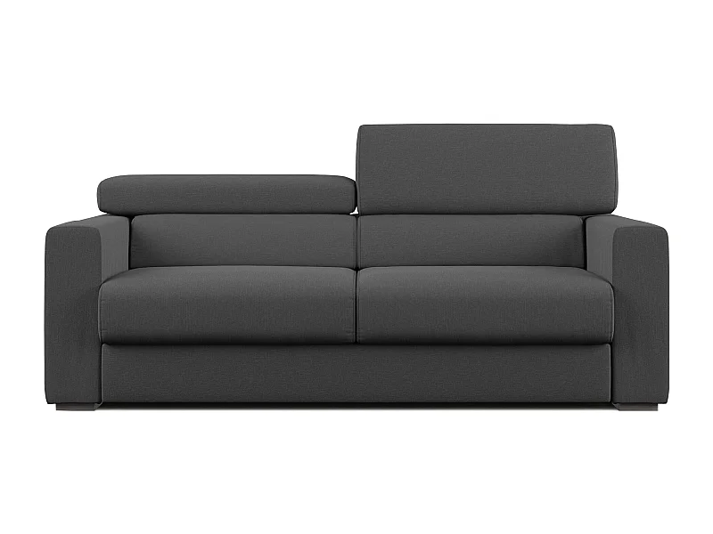 Dylan Canapé avec pouf amovible en tissu effet coton imperméable T13 188 cm anthracite